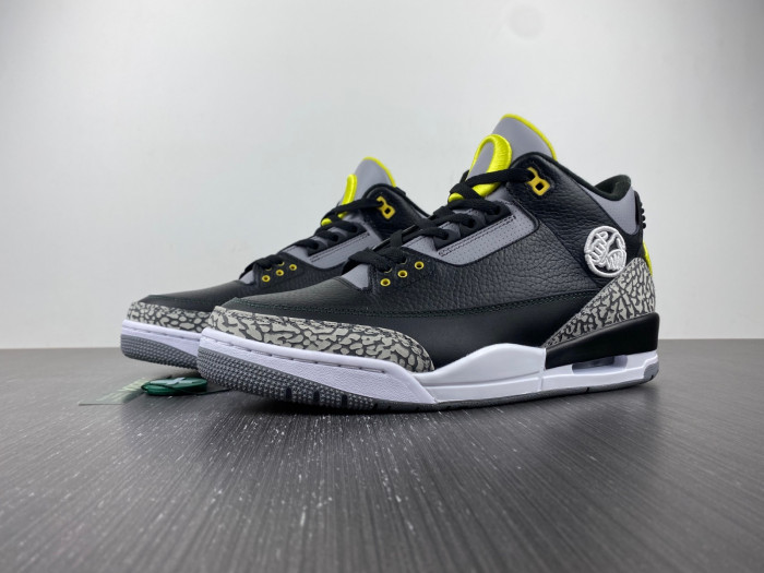 Air Jordan 3 Retro Oregon Ducks Pit Crew Black H011-MNJDLS-5