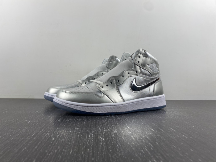Air Jordan 1 High Golf Gift Giving Metallic Silver FD6815-001