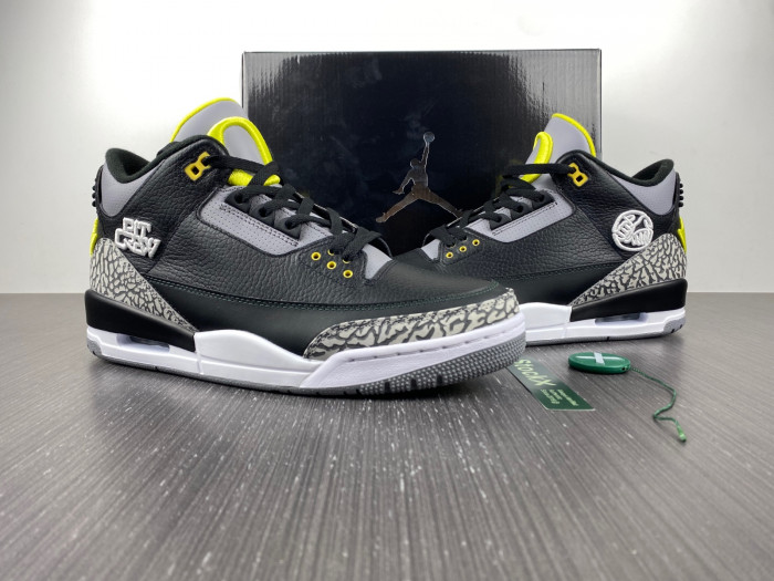 Air Jordan 3 Retro Oregon Ducks Pit Crew Black H011-MNJDLS-5