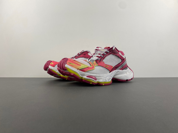 BLCG Stapler Sneaker in White/pink/neon Yellow/silver 803681-W3ST4-9571