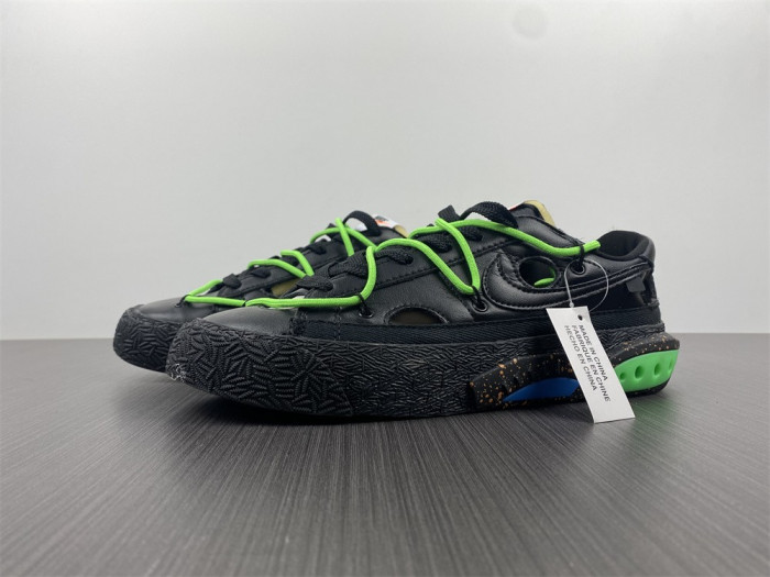 OFW x Nike Blazer Low Black Green DH7863-001