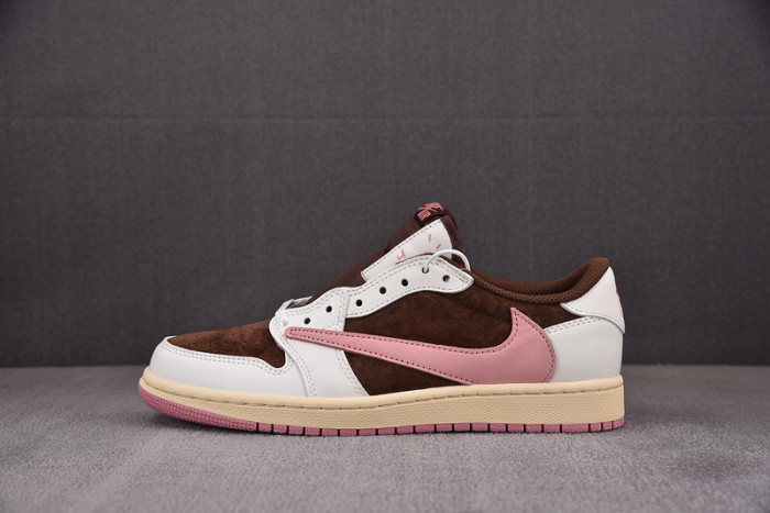 Travis Scott x Air Jordan 1 Low OG Dark Pony Pink Oxford DZ4137-206