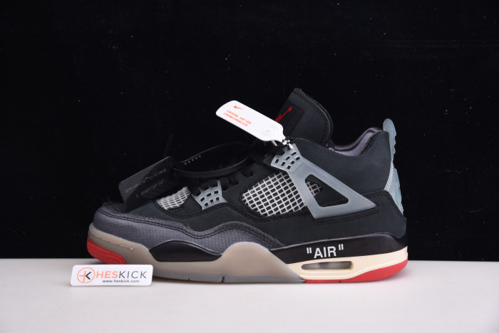 OFW x Air Jordan 4 “Bred” CV9388-001