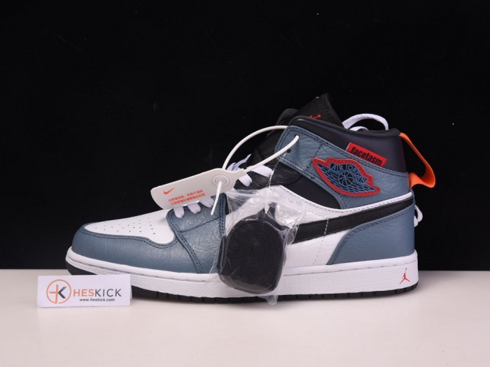 F**etasm x jordan 1 mid fearless blue white cu2802-100